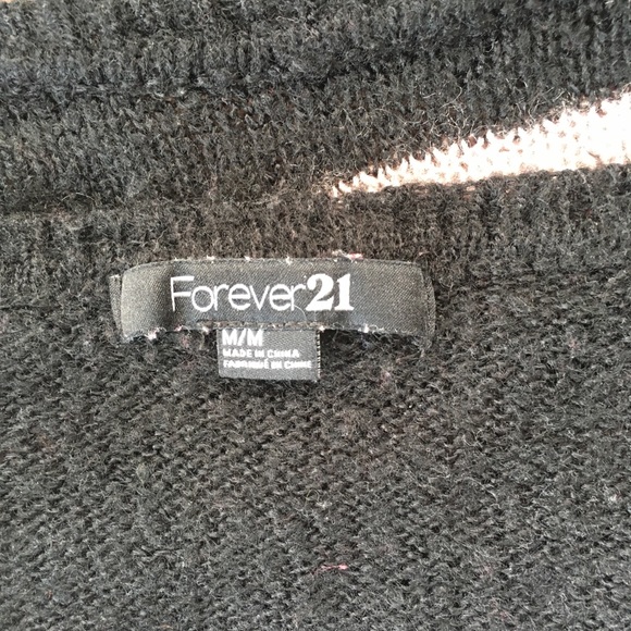 Forever 21 black & cream sweater size medium - Picture 7 of 8